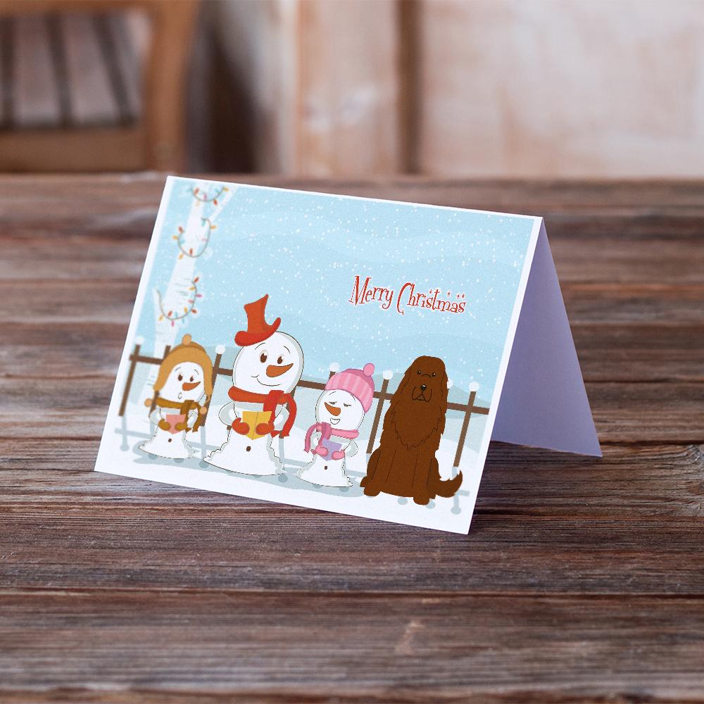 Merry Christmas Carolers Caucasian Shepherd Dog Greeting Cards Pack of 8 Blank Cards with Envelopes Whimsical A7 Size 5x7