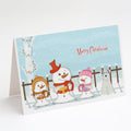 Merry Christmas Carolers Miniature Schnauzer White Greeting Cards Pack of 8 Blank Cards with Envelopes Whimsical A7 Size 5x7
