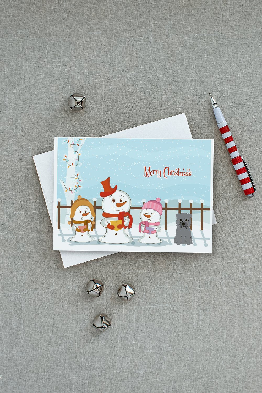Merry Christmas Carolers Glen of Imal Grey Greeting Cards Pack of 8 Blank Cards with Envelopes Whimsical A7 Size 5x7