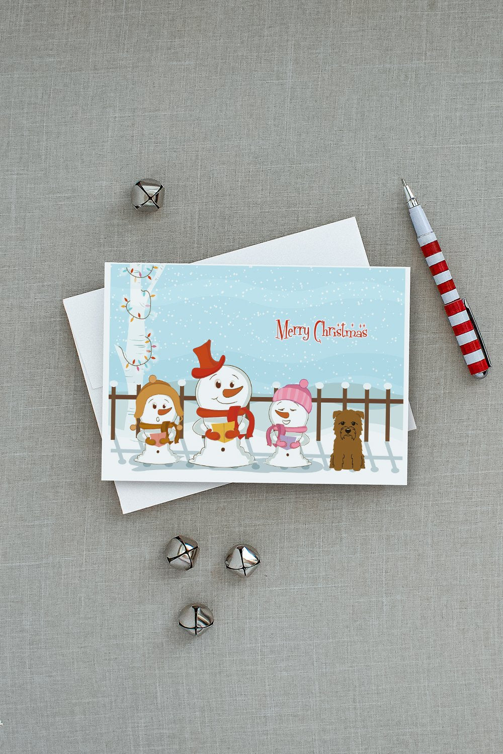 Merry Christmas Carolers Glen of Imal Tan Greeting Cards Pack of 8 Blank Cards with Envelopes Whimsical A7 Size 5x7