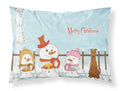 Merry Christmas Carolers Irish Terrier Standard Pillowcase Lightweight Super Soft Easy Care Decorative Artwork Pillowcase, Standard