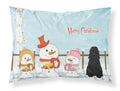 Merry Christmas Carolers Bouvier des Flandres Standard Pillowcase Lightweight Super Soft Easy Care Decorative Artwork Pillowcase, Standard