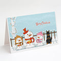 Merry Christmas Carolers Beauce Shepherd Dog Greeting Cards Pack of 8 Blank Cards with Envelopes Whimsical A7 Size 5x7