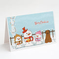 Merry Christmas Carolers Briard Brown Greeting Cards Pack of 8 Blank Cards with Envelopes Whimsical A7 Size 5x7