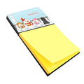 Merry Christmas Carolers Cocker Spaniel Black Watercolor Sticky Note Holder Refillable Dispenser Desk Accessory 3x3 Pad Gift