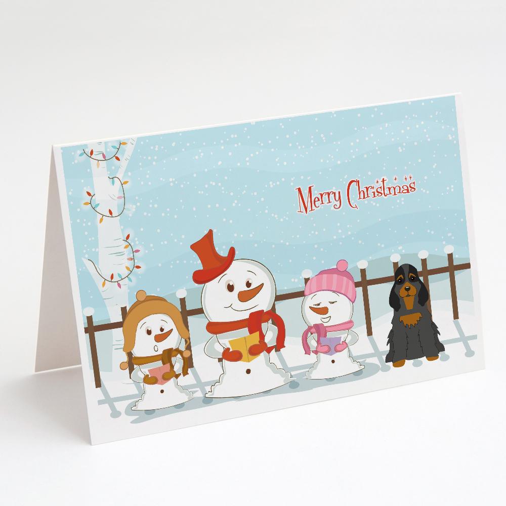 Merry Christmas Carolers Cocker Spaniel Black Tan Greeting Cards Pack of 8 Blank Cards with Envelopes Whimsical A7 Size 5x7
