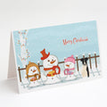 Merry Christmas Carolers Smooth Fox Terrier Greeting Cards Pack of 8 Blank Cards with Envelopes Whimsical A7 Size 5x7
