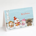 Merry Christmas Carolers Pekingese Tan Greeting Cards Pack of 8 Blank Cards with Envelopes Whimsical A7 Size 5x7