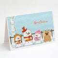 Merry Christmas Carolers Pekingese Fawn Sable Greeting Cards Pack of 8 Blank Cards with Envelopes Whimsical A7 Size 5x7