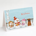 Merry Christmas Carolers Chinese Chongqing Dog Greeting Cards Pack of 8 Blank Cards with Envelopes Whimsical A7 Size 5x7