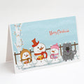 Merry Christmas Carolers Chow Chow Blue Greeting Cards Pack of 8 Blank Cards with Envelopes Whimsical A7 Size 5x7