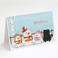 Merry Christmas Carolers Chow Chow Black Greeting Cards Pack of 8 Blank Cards with Envelopes Whimsical A7 Size 5x7