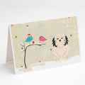 Christmas Presents between Friends Lowchen Greeting Cards Pack of 8 Blank Cards with Envelopes Whimsical A7 Size 5x7