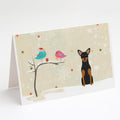 Christmas Presents between Friends Manchester Terrier Greeting Cards Pack of 8 Blank Cards with Envelopes Whimsical A7 Size 5x7