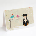 Christmas Presents between Friends Entlebucher Greeting Cards Pack of 8 Blank Cards with Envelopes Whimsical A7 Size 5x7