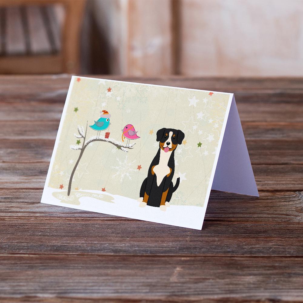 Christmas Presents between Friends Entlebucher Greeting Cards Pack of 8 Blank Cards with Envelopes Whimsical A7 Size 5x7