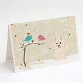 Christmas Presents between Friends West Highland White Terrier Greeting Cards Pack of 8 Blank Cards with Envelopes Whimsical A7 Size 5x7