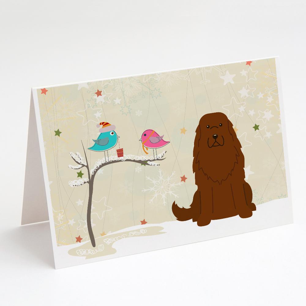 Christmas Presents between Friends Caucasian Shepherd Dog Greeting Cards Pack of 8 Blank Cards with Envelopes Whimsical A7 Size 5x7