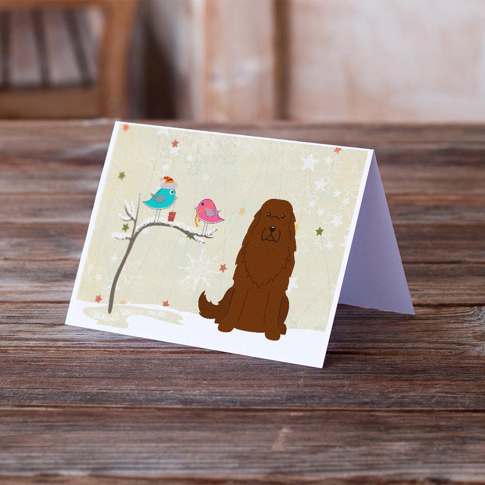Christmas Presents between Friends Caucasian Shepherd Dog Greeting Cards Pack of 8 Blank Cards with Envelopes Whimsical A7 Size 5x7