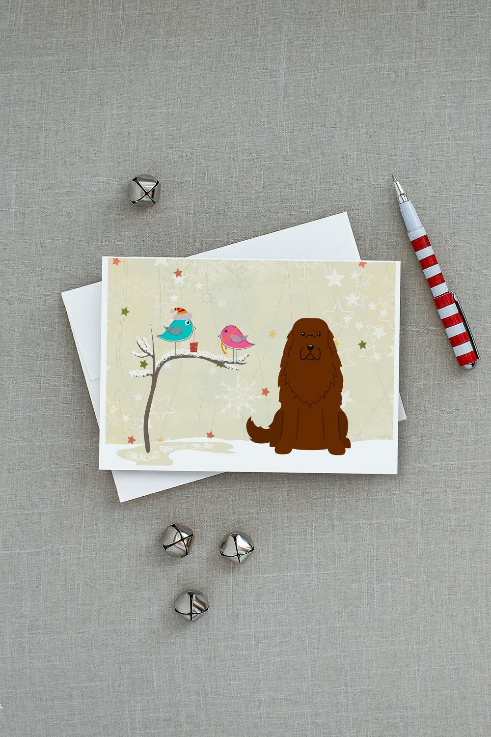 Christmas Presents between Friends Caucasian Shepherd Dog Greeting Cards Pack of 8 Blank Cards with Envelopes Whimsical A7 Size 5x7