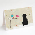 Christmas Presents between Friends Labrador Retriever - Black Greeting Cards Pack of 8 Blank Cards with Envelopes Whimsical A7 Size 5x7