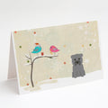 Christmas Presents between Friends Glen of Imal - Grey Greeting Cards Pack of 8 Blank Cards with Envelopes Whimsical A7 Size 5x7