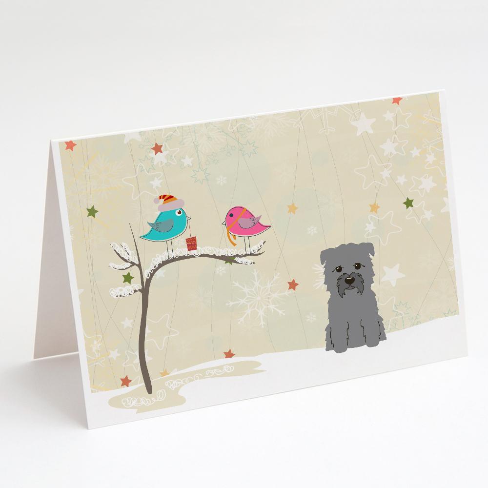 Christmas Presents between Friends Glen of Imal - Grey Greeting Cards Pack of 8 Blank Cards with Envelopes Whimsical A7 Size 5x7