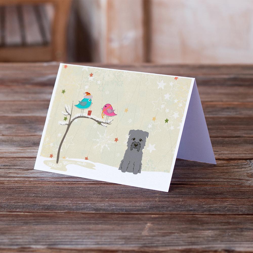 Christmas Presents between Friends Glen of Imal - Grey Greeting Cards Pack of 8 Blank Cards with Envelopes Whimsical A7 Size 5x7