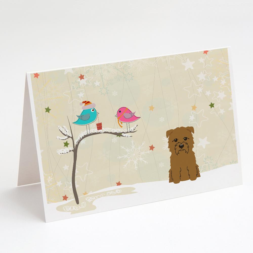 Christmas Presents between Friends Glen of Imal - Tan Greeting Cards Pack of 8 Blank Cards with Envelopes Whimsical A7 Size 5x7