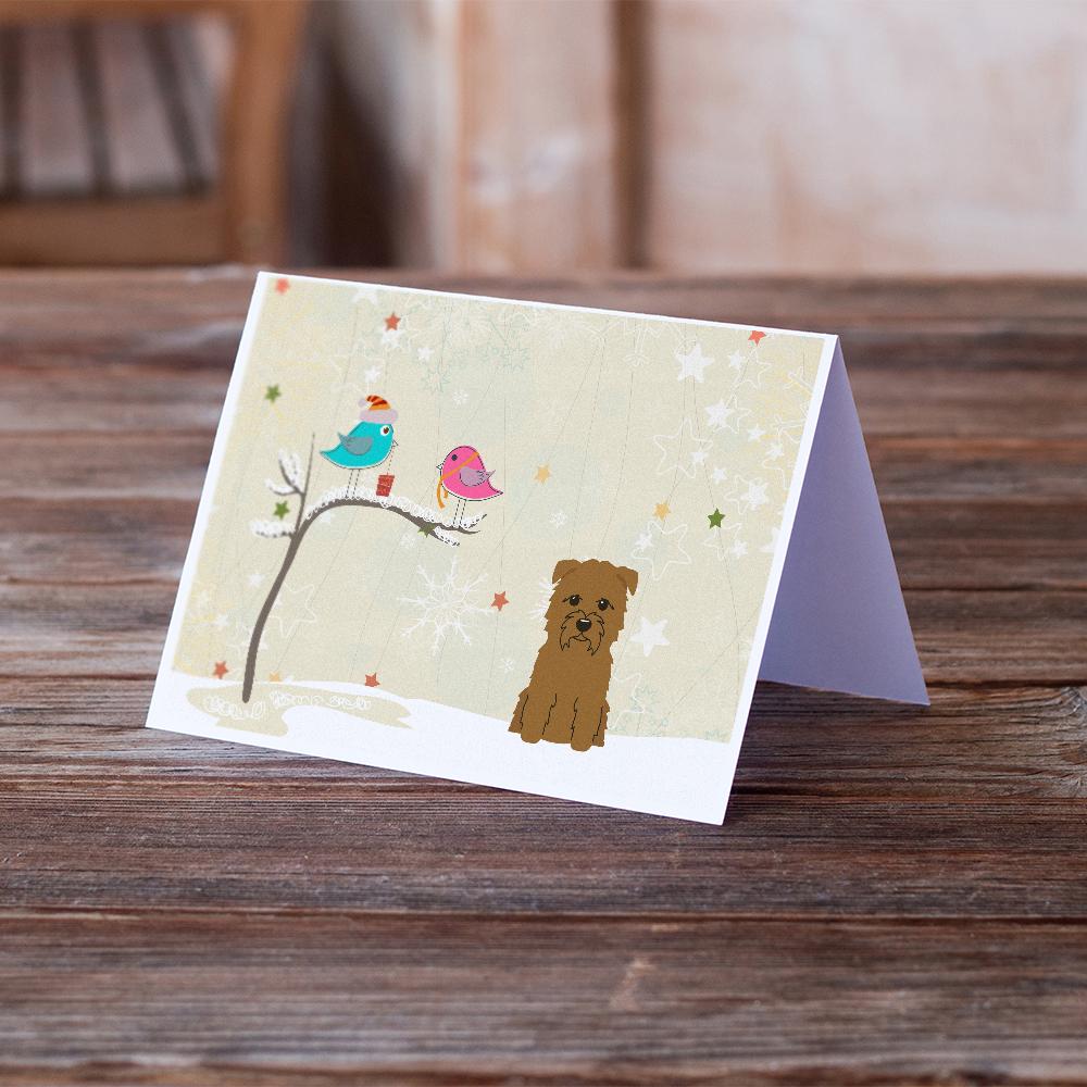 Christmas Presents between Friends Glen of Imal - Tan Greeting Cards Pack of 8 Blank Cards with Envelopes Whimsical A7 Size 5x7