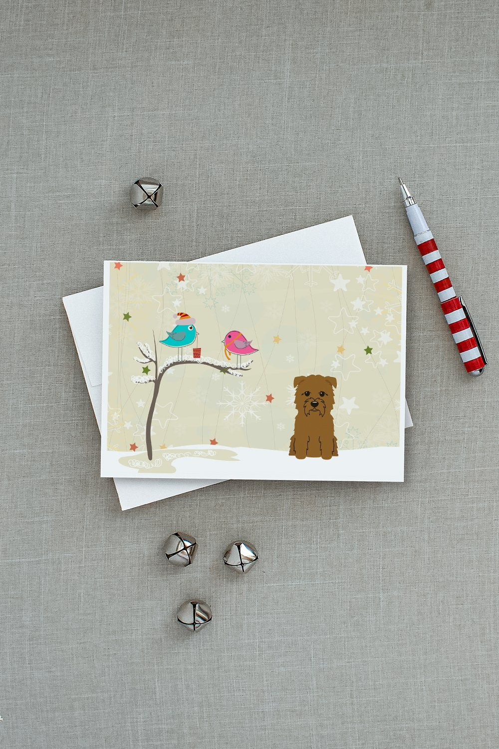 Christmas Presents between Friends Glen of Imal - Tan Greeting Cards Pack of 8 Blank Cards with Envelopes Whimsical A7 Size 5x7