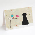 Christmas Presents between Friends Schnauzer - Giant Greeting Cards Pack of 8 Blank Cards with Envelopes Whimsical A7 Size 5x7