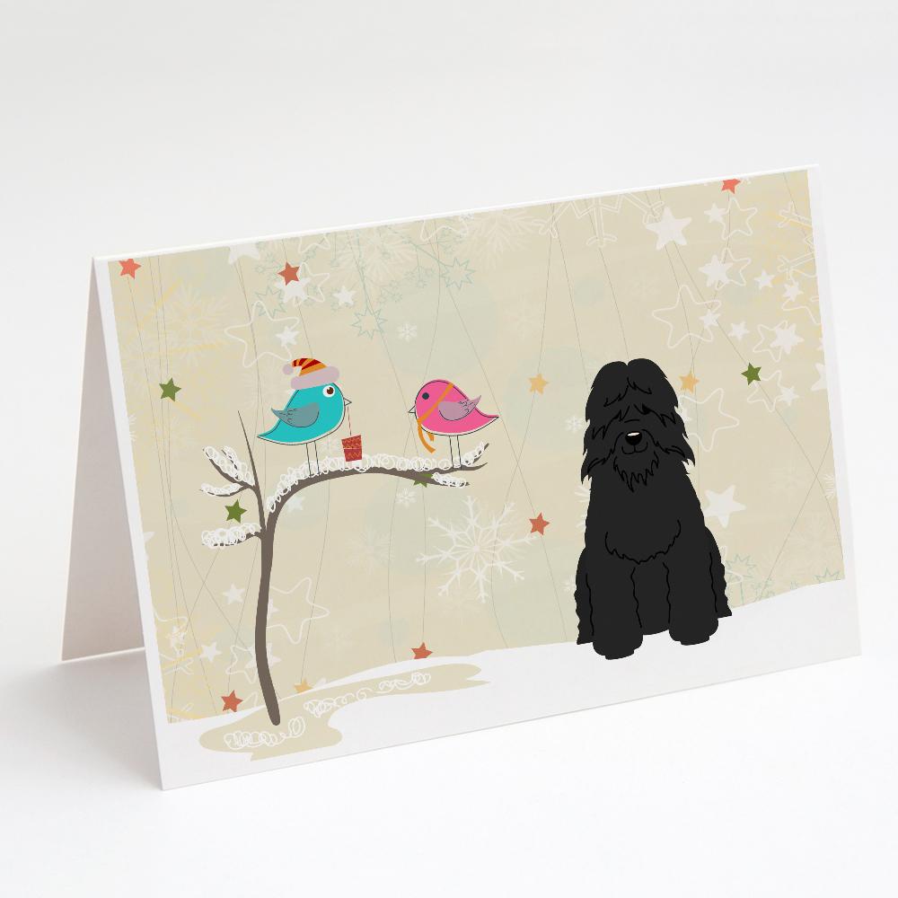 Christmas Presents between Friends Bouvier des Flandres Greeting Cards Pack of 8 Blank Cards with Envelopes Whimsical A7 Size 5x7