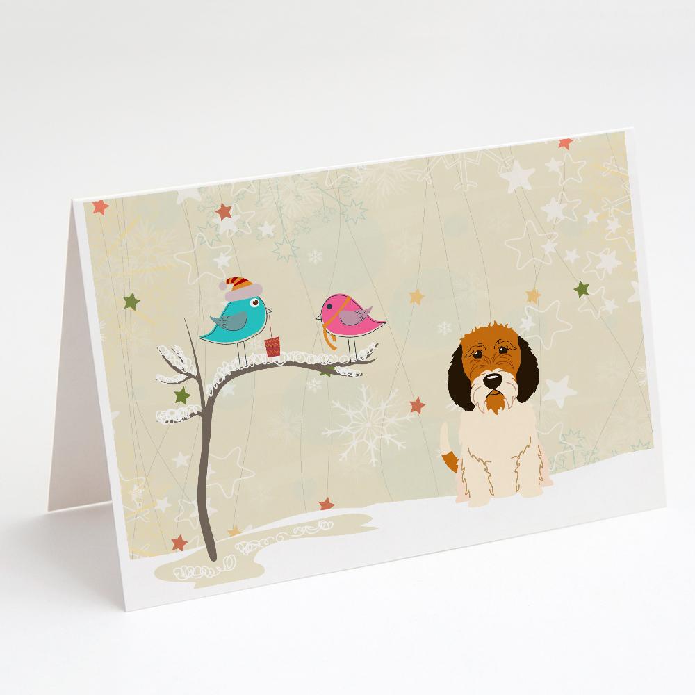 Christmas Presents between Friends Petit Basset Griffon Vendeen Greeting Cards Pack of 8 Blank Cards with Envelopes Whimsical A7 Size 5x7