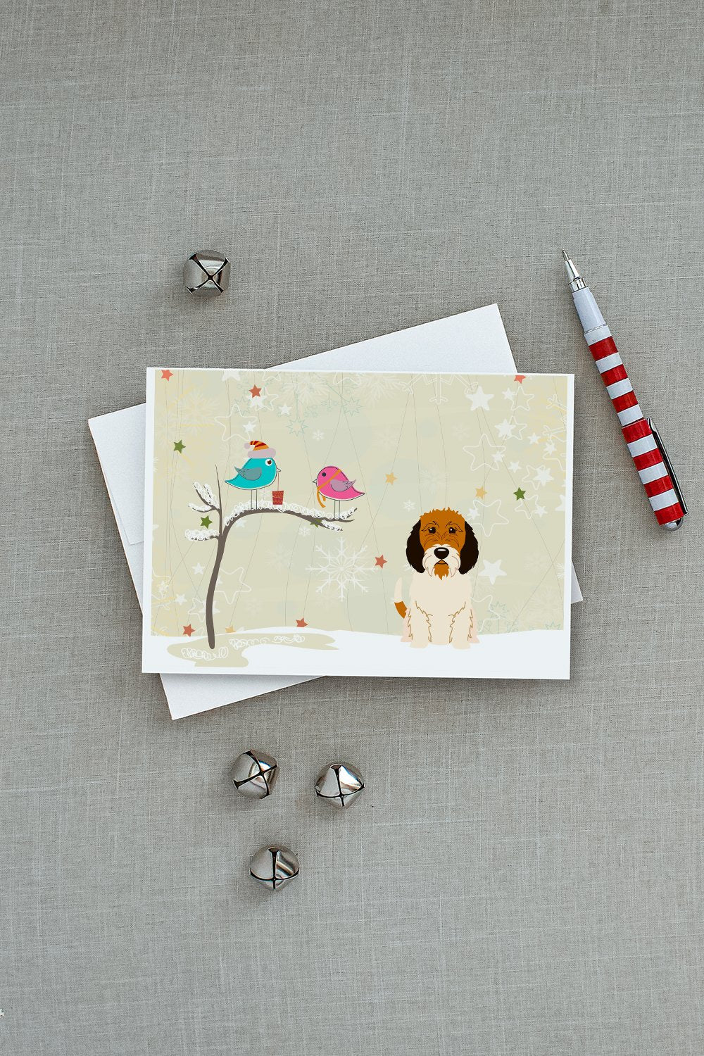 Christmas Presents between Friends Petit Basset Griffon Vendeen Greeting Cards Pack of 8 Blank Cards with Envelopes Whimsical A7 Size 5x7