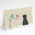 Christmas Presents between Friends Briard - Black Greeting Cards Pack of 8 Blank Cards with Envelopes Whimsical A7 Size 5x7