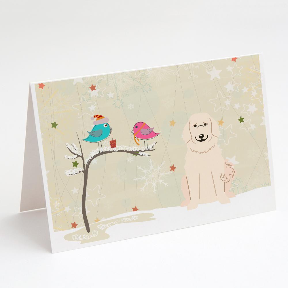 Christmas Presents between Friends Great Pyrenees Greeting Cards Pack of 8 Blank Cards with Envelopes Whimsical A7 Size 5x7