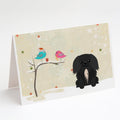 Christmas Presents between Friends Pekingese - Black Greeting Cards Pack of 8 Blank Cards with Envelopes Whimsical A7 Size 5x7