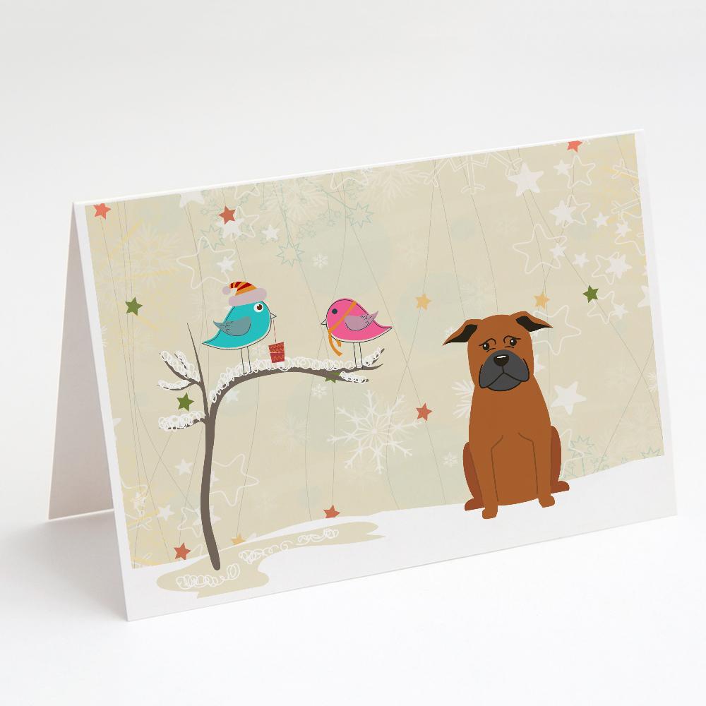 Christmas Presents between Friends Chinese Chongqing Dog Greeting Cards Pack of 8 Blank Cards with Envelopes Whimsical A7 Size 5x7