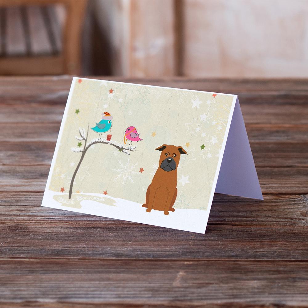 Christmas Presents between Friends Chinese Chongqing Dog Greeting Cards Pack of 8 Blank Cards with Envelopes Whimsical A7 Size 5x7