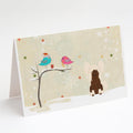 Christmas Presents between Friends Chinese Crested - Cream Greeting Cards Pack of 8 Blank Cards with Envelopes Whimsical A7 Size 5x7