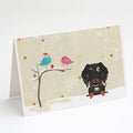 Christmas Presents between Friends Dachshund - Wire - Dapple Greeting Cards Pack of 8 Blank Cards with Envelopes Whimsical A7 Size 5x7