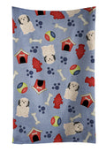 Dog House Collection Lowchen Kitchen Towel Velour Plush Front and Cotton Loop Back Machine Washable