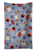Dog House Collection Basset Hound Kitchen Towel Velour Plush Front and Cotton Loop Back Machine Washable