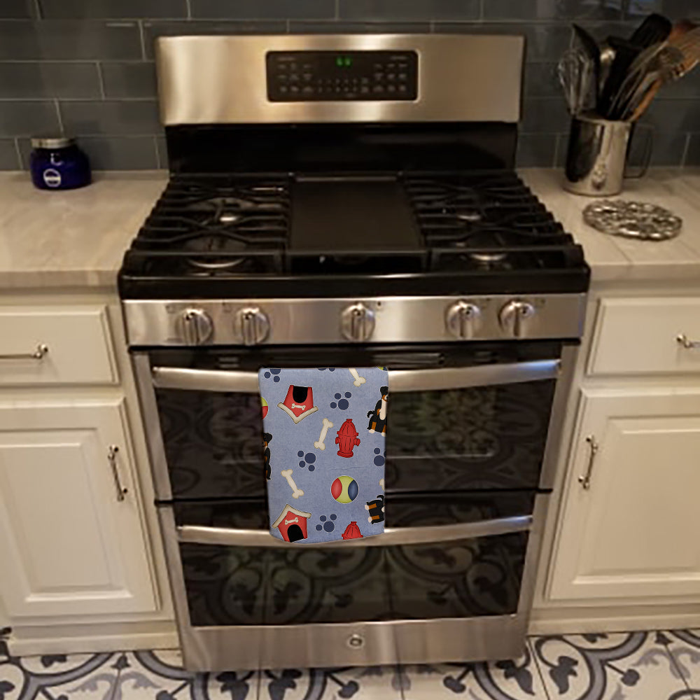 Dog House Collection Appenzeller Sennenhund Kitchen Towel Velour Plush Front and Cotton Loop Back Machine Washable