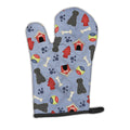 Dog House Collection Briard Black Oven Mitt Heat Resistant Thick Oven Mitt for Hot Pans and Oven, Kitchen Mitt Protect Hands, Cooking Baking Glove