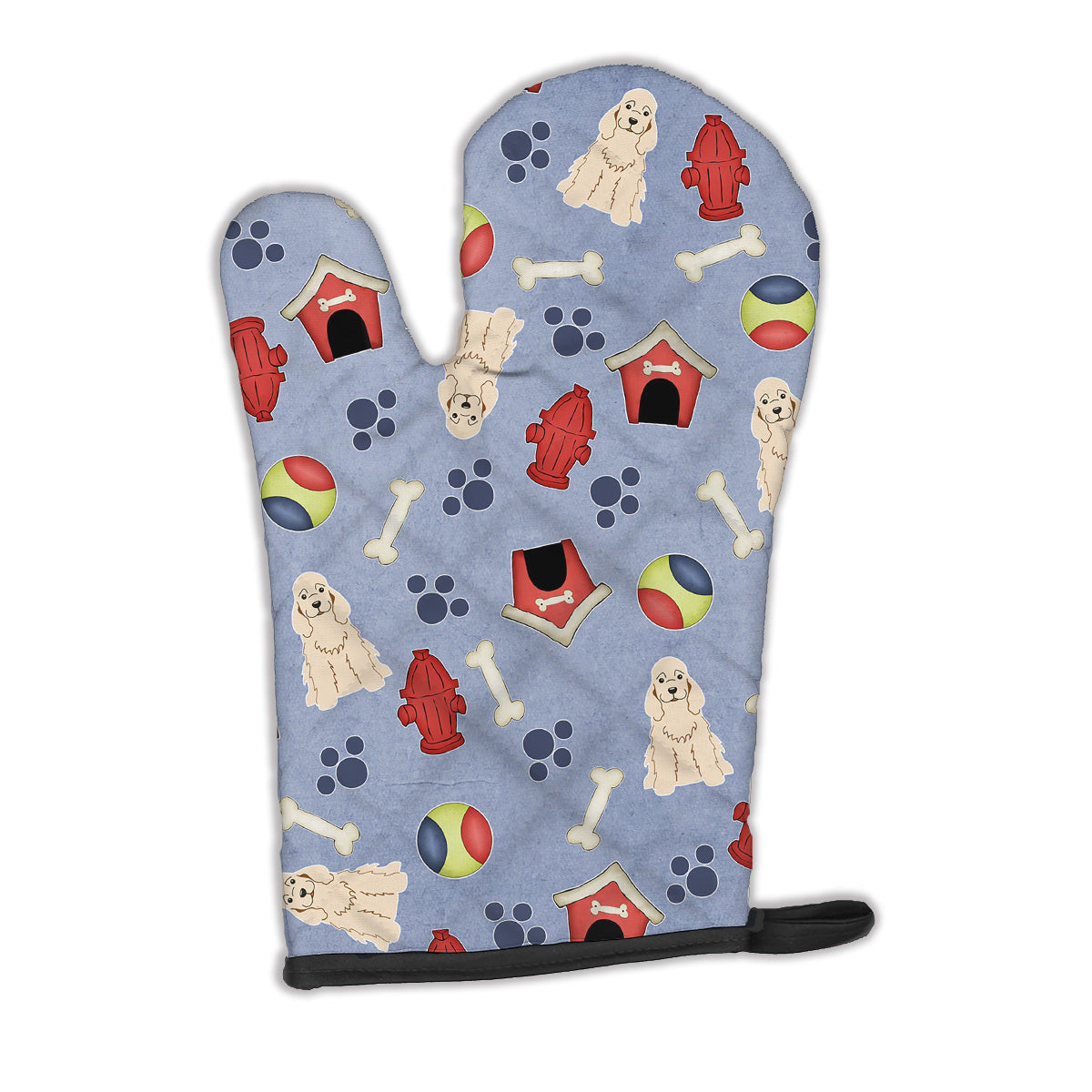 Dog House Collection Cocker Spaniel Buff Oven Mitt Heat Resistant Thick Oven Mitt for Hot Pans and Oven, Kitchen Mitt Protect Hands, Cooking Baking Glove