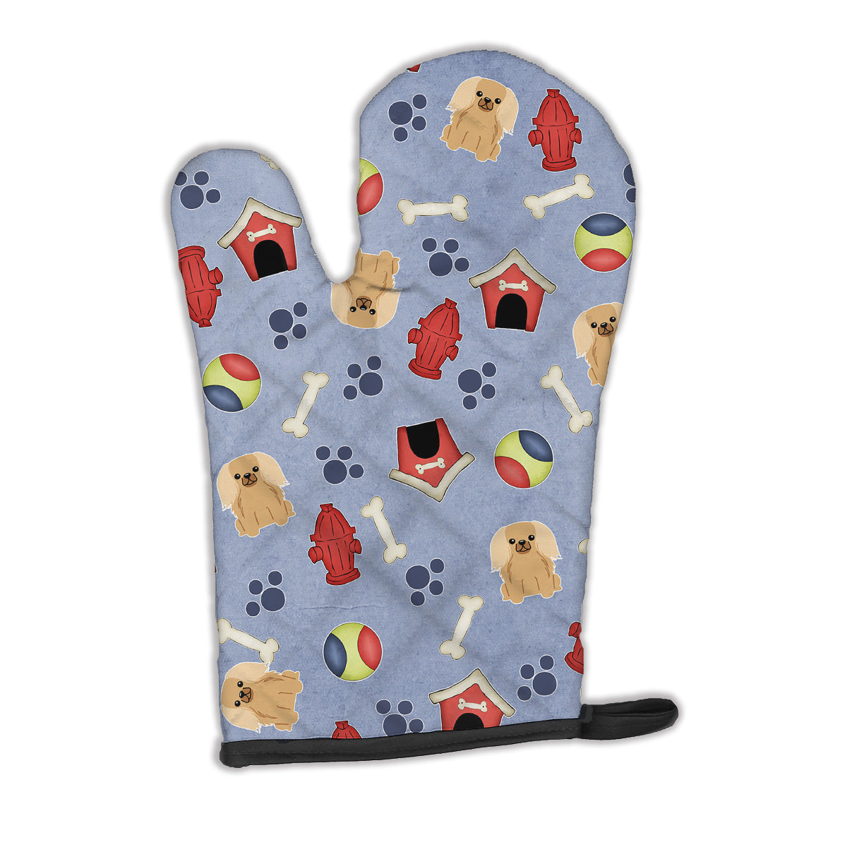 Dog House Collection Pekingese Fawn Sable Oven Mitt Heat Resistant Thick Oven Mitt for Hot Pans and Oven, Kitchen Mitt Protect Hands, Cooking Baking Glove