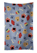 Dog House Collection Chow Chow Cream Kitchen Towel Velour Plush Front and Cotton Loop Back Machine Washable