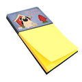 Dog House Collection Pug Fawn Watercolor Sticky Note Holder Refillable Dispenser Desk Accessory 3x3 Pad Gift